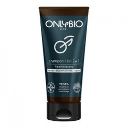 ONLY BIO, SAMPON + GEL DE DUS (2 in 1) HIPOALERGENIC CU ULEI DE RAPITA—BARBATI, 200ML